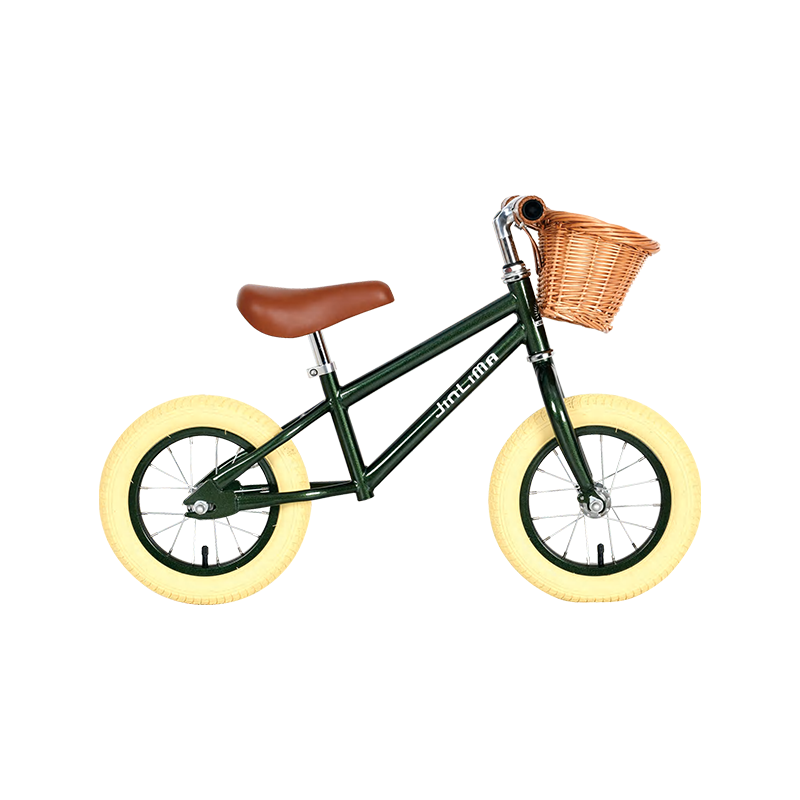 HYB-006 Green High Steel Kids 12 "Balance Bike con cestino